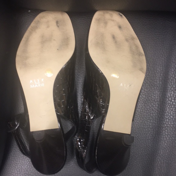 ALEX MARIE Black Open-Toe Women's Shoes - Picture 6 of 9